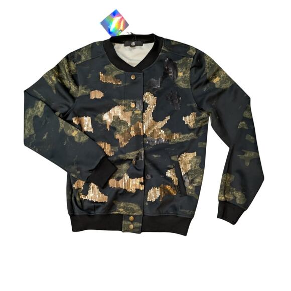 NWT Misguided Sequent camo bomber jacket Size M - Picture 4 of 4